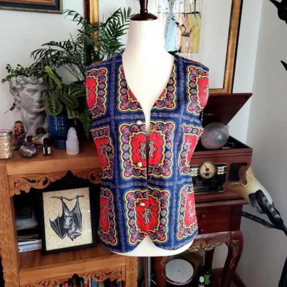 Vintage 60s Psychedelic Chain Vest - Picture 2 of 6